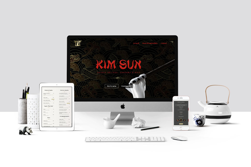 Site internet restaurant Kim Sun